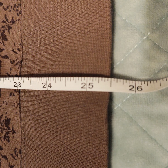 2-Way Zipper Hoodie/ Sweatshirt with Tie-back, Brown Scroll Pattern - Picture 11 of 12